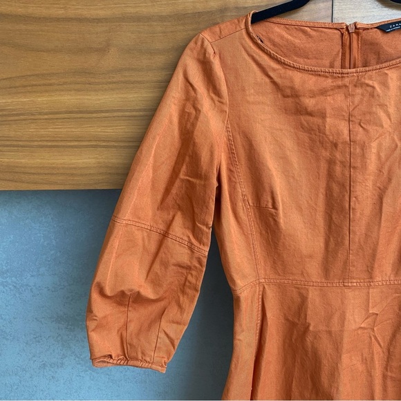 ZARA PUFFY SLEEVED DRESS, SIZE S - Picture 7 of 12